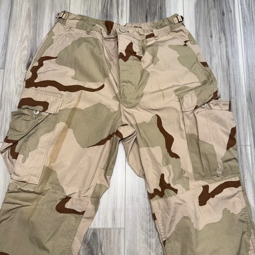 2X USGI 3 Color Desert Camo Combat Pants Medium Long Ripstop 8415-01-327-5336